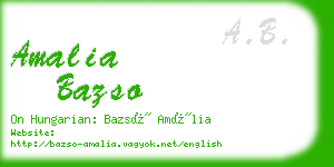 amalia bazso business card